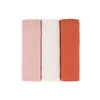 Lassig Muślinowy otulacz-kocyk 85x85cm Zestaw 3 szt. powder pink/milky/rust