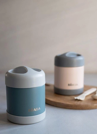 Beaba Pojemnik - termos obiadowy ze stali nierdzewnej z hermetycznym zamknięciem 300 ml light mist/eucalyptus green