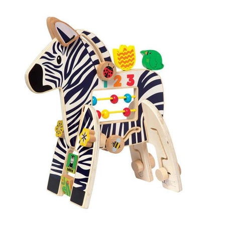 Zabawka edukacyjna Kolorowa zebra w paski, 316310-Manhattan Toy, kostka motoryczna