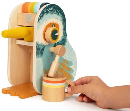 Early Birds drewniany ekspres do kawy z akcesoriami 160260-Manhattan Toy, mała kuchnia dla dzieci