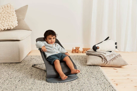 BABYBJORN - leżaczek BLISS - Antracytowy + zabawka do leżaczka BALANCE Googly Eyes
