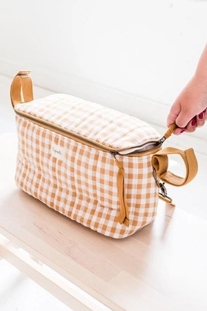 3 Sprouts Organizer Do Wózka Quilted Gingham Mustard Print