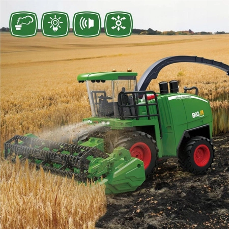 WOOPIE Zdalnie Sterowany Kombajn Rolniczy 1:24 z Efektami Dźwięku, Światła i Dymu
