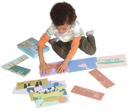 Gra memo i układanka Łapy i Pazury 160240-Manhattan Toy, zabawki rozwojowe