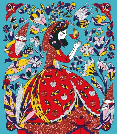 Zestaw kreatywny Magiczny brokat Księżniczki z bajek 5+, Janod