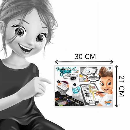 Buki tablet 3w1 z podświetleniem led do rysowania