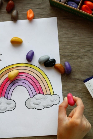 Kredki Crayon Rocks w bawełnianym woreczku - 8 kolorów