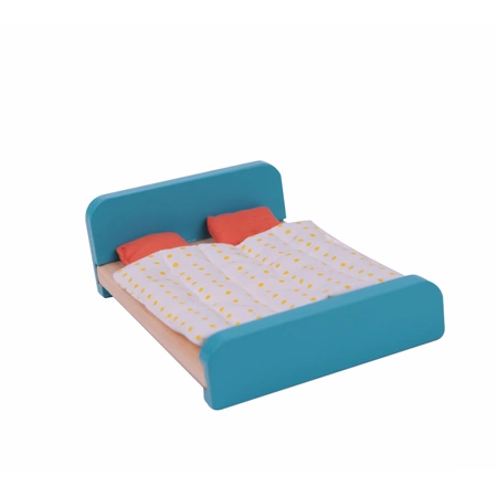 CLASSIC WORLD Nowoczesny Drewniany Domek Dla Lalek 21 Elementów