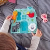 Filcowy domek z drewnianymi puzzlami MOUKI DJ01072