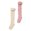 Little Dutch Rajstopy 2-pak Sand / Warm rose rozm. 74/80