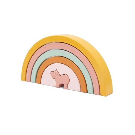 Drewniana układanka tęcza – Kot Trixie Baby