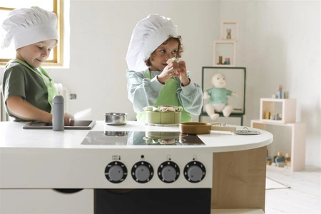 Drewniana wyspa kuchenna meble dla dzieci wyposażenie zabawka kuchnia Micki