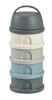 BEABA Pojemniki na mleko w proszku 4 komory mineral grey/blue (opakowanie zbiorcze 6 szt.)