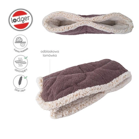 Lodger Polarowa mufka do wózka wrzosowa Fleece Mauve