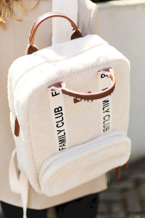 Childhome Plecak Family Club Signature Teddy Off white