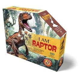 MADD CAPP,  Puzzle konturowe I AM RAPTOR - 100 elem.
