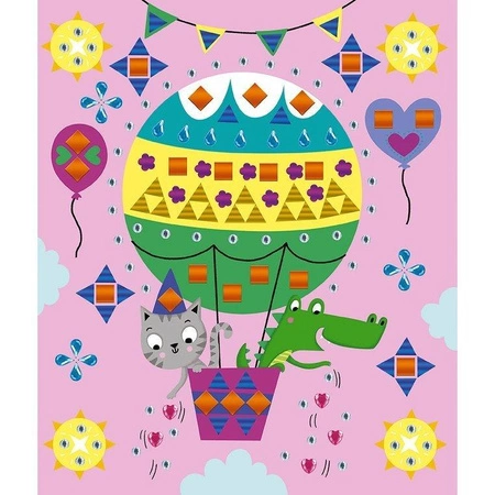 Zestaw kreatywny Kryształki i naklejki Fiesta 4+, Janod