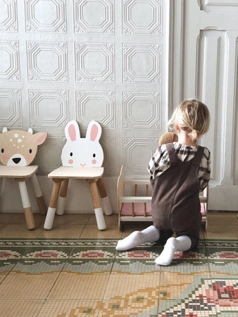 Drewniane krzesełko, Zajączek, kolekcja mebli Forest, Tender Leaf Toys