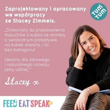 Tum Tum Kubek Treningowy 3-etapowy 180ml Pink