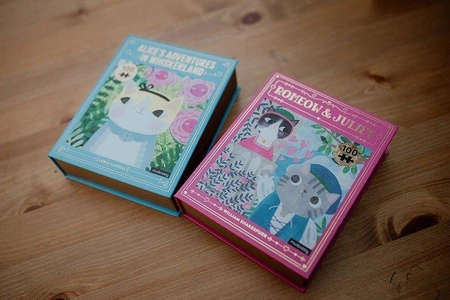 Mudpuppy Puzzle - książka "Alicja w Krainie Wąsów" Kotopowieści 100 elementów 6+