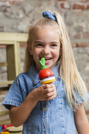 Lekkid, drewniane magnetyczne klocki konstrukcyjne- Jedzenie