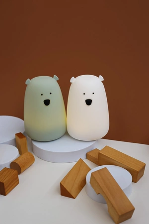 Miś Duży Lampka Silikonowa Szałwiowa