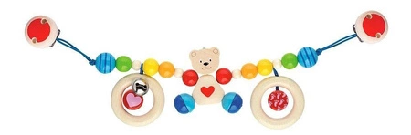 Zawieszka do wózka, miś czerwone serce