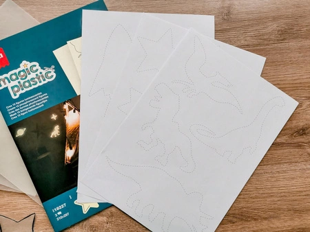 Magiczny plastik, świecący w ciemności Apli Kids - 3 arkusze