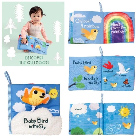 Książeczka interaktywna, Mały ptaszek, 216130-Manhattan Toy, zabawki dla niemowląt