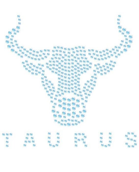 Naprasowanki Naplamki z cyrkoniami - Byk - znaki zodiaku