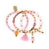 Souza! Bransoletki z koralików różowe Dottie 3 szt.