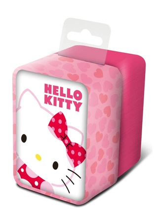 Zegarek analogowy z czerwonym paskiem w metalowym opakowniu Hello Kitty HK50030