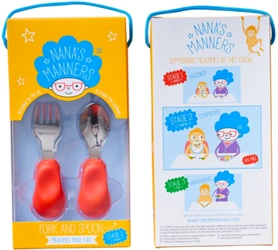 Nana's Manners 2 Widelec i łyżka ORANGE 1-3 lat