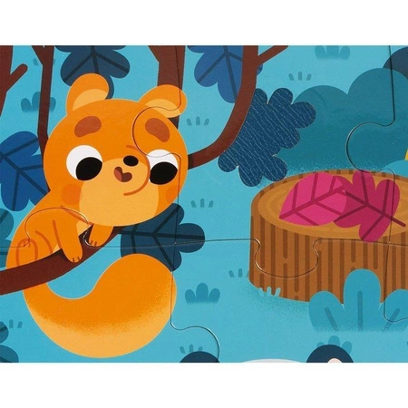 Puzzle sensoryczne 20 elementów Leśne zwierzęta, Janod