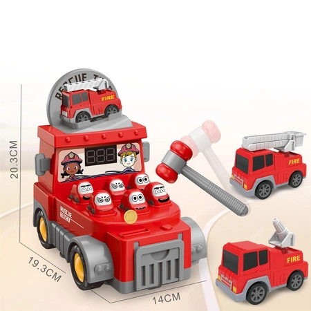 WOOPIE Gra Zręcznościowa Uderz Młotkiem Wbijak Straż Pożarna z Akcesoriami