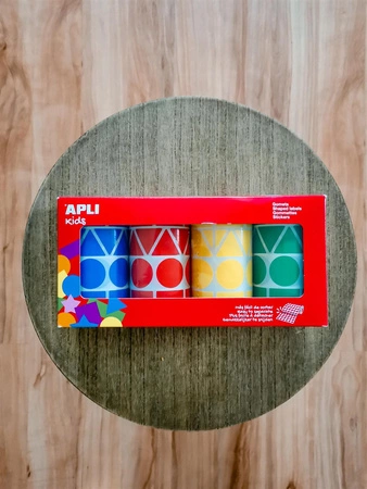Zestaw naklejek geometrycznych w rolkach XL Apli Kids
