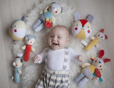 Petit Collage Organic Przytulanka Miś