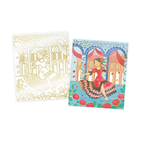 Zestaw kreatywny Złote kontury Tancerki 6+, Janod