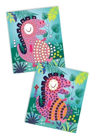 Zestaw kreatywny Mozaika Dinozaury 4+, Janod