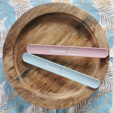 Opaska informacyjna Scrunch - Pudrowy Róż