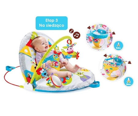 Yookidoo Gymotion Mata do Zabawy i Leżaczek Sit-Up 3w1