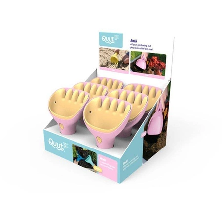 QUUT Zestaw łopatka + grabki Raki Banana Pink, opakowanie zbiorcze 6 szt.