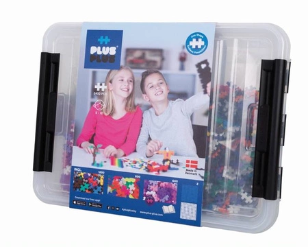 Plus-Plus, Mini Basic, Neon, Brokat, 2 płytki - 2400 szt - Edukacja