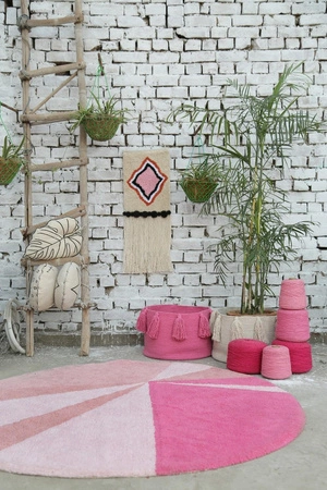 Lorena Canals Kosz dekoracyjny Tassels Fuchsia