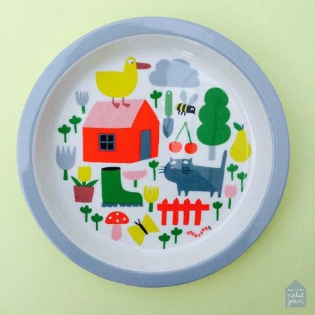 Talerz fi 18 cm dla małych dzieci, seria Wiejska Sielanka | Maison Petit Jour®