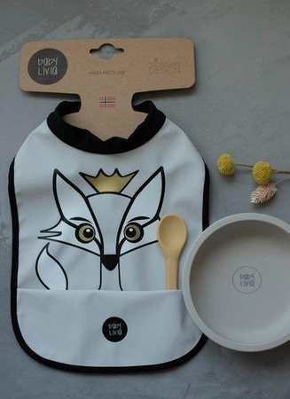 Baby Livia Śliniak Grey Lisek 102-9