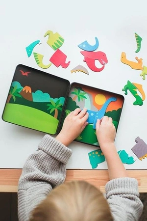 Petit Collage Magnetyczne Postacie Dino