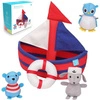 Zabawka do kąpieli statek Żeglujące Zwierzaki 160410-Manhattan Toy, zabawki do wody