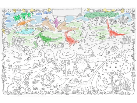 Kolorowanka podłogowa XXL - Dinozaury 4l+ MONUMI