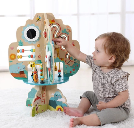 Zabawka edukacyjna dla dzieci drewniane drzewko wpierające rozwój +12m ECOTOYS